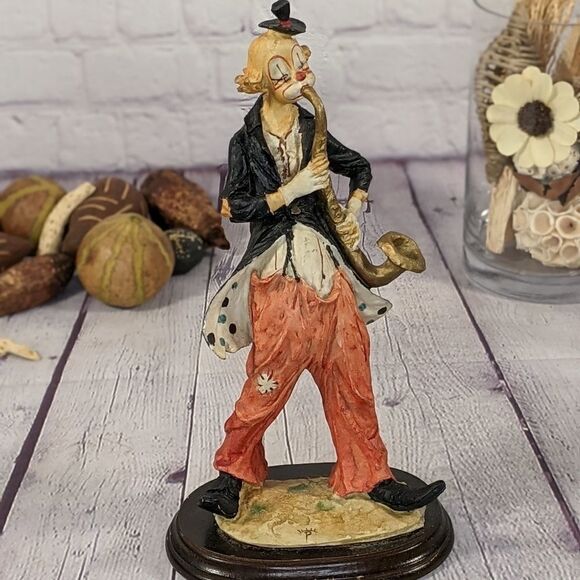 Vintage Pucci Arnart Hobo Clown Playing Saxophone - Picture 1 of 5